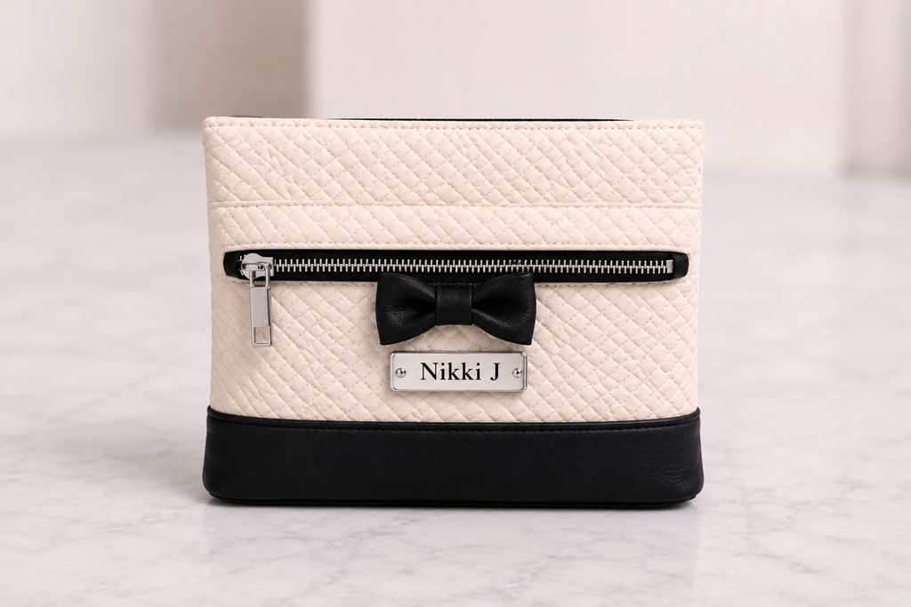 Nikki J Signature Tuxedo Zipper Pouch