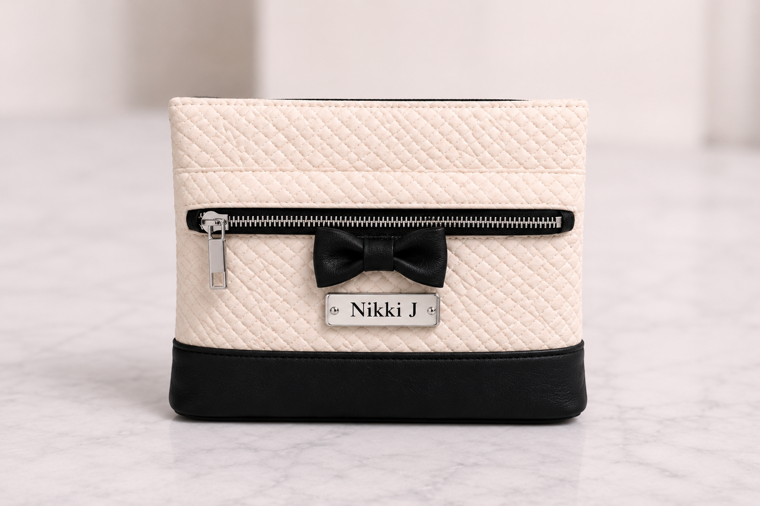 Nikki J Signature Tuxedo Zipper Pouch